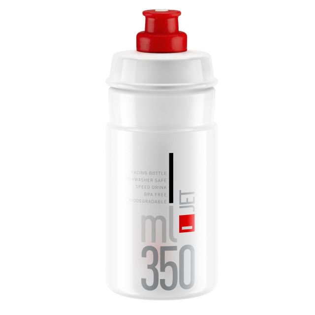 JET Bidon für Kinder 350 ml, Ø 66mm / transparent-rot / 350 ml