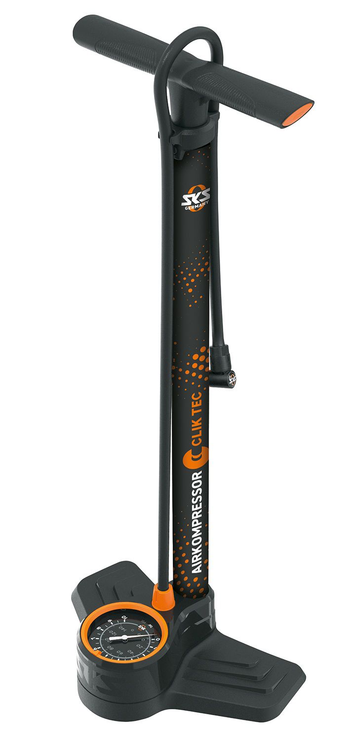 Standpumpe Aircompressor Clic Tec 10.0 / schwarz-orange