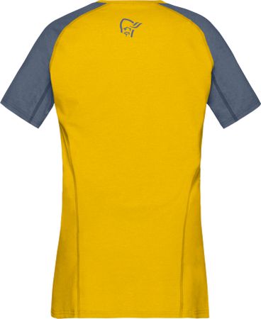 FJØRÅ  EQUALISER Damen-Kurzarmshirt / sulphur/vintage indigo / M