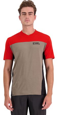 REDWOOD ENDURO Herren-Kurzarmshirt / retro red/black/walnut / S