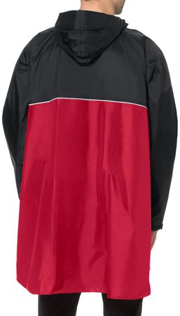 VALERO Unisex-Regenponcho / red/black / M