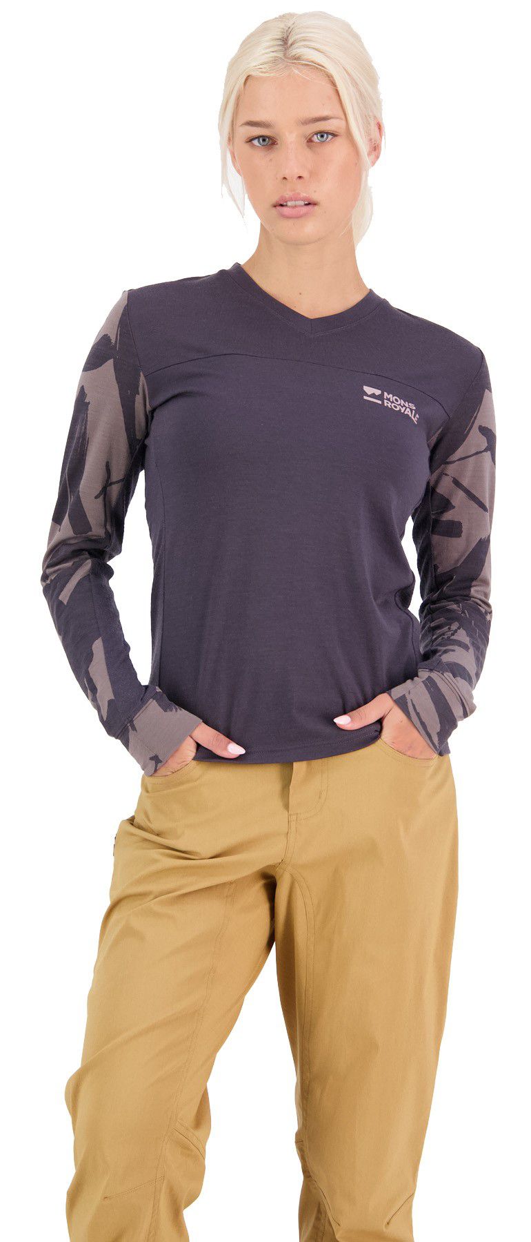 REDWOOD ENDURO Damen-Langarmshirt / shale/fragments / M