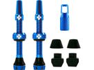 V2 Tubeless Ventil Kit / Blue / 44 mm