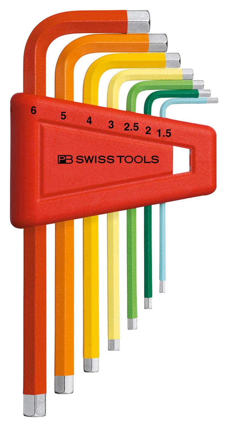 RAINBOW Inbus-Set, kurz, 1.5/2/2.5/3/4/5/6mm