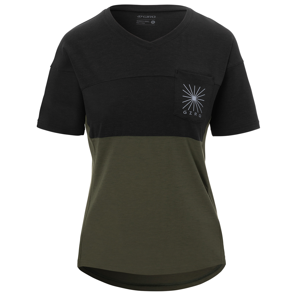 W Ride LT Jersey / black/trail green / XS