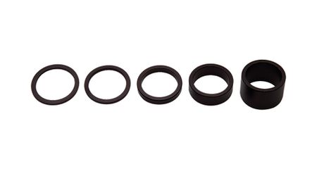 PRO Steuersatz-Spacer 28.6 mm Alu Set schwarz / schwarz