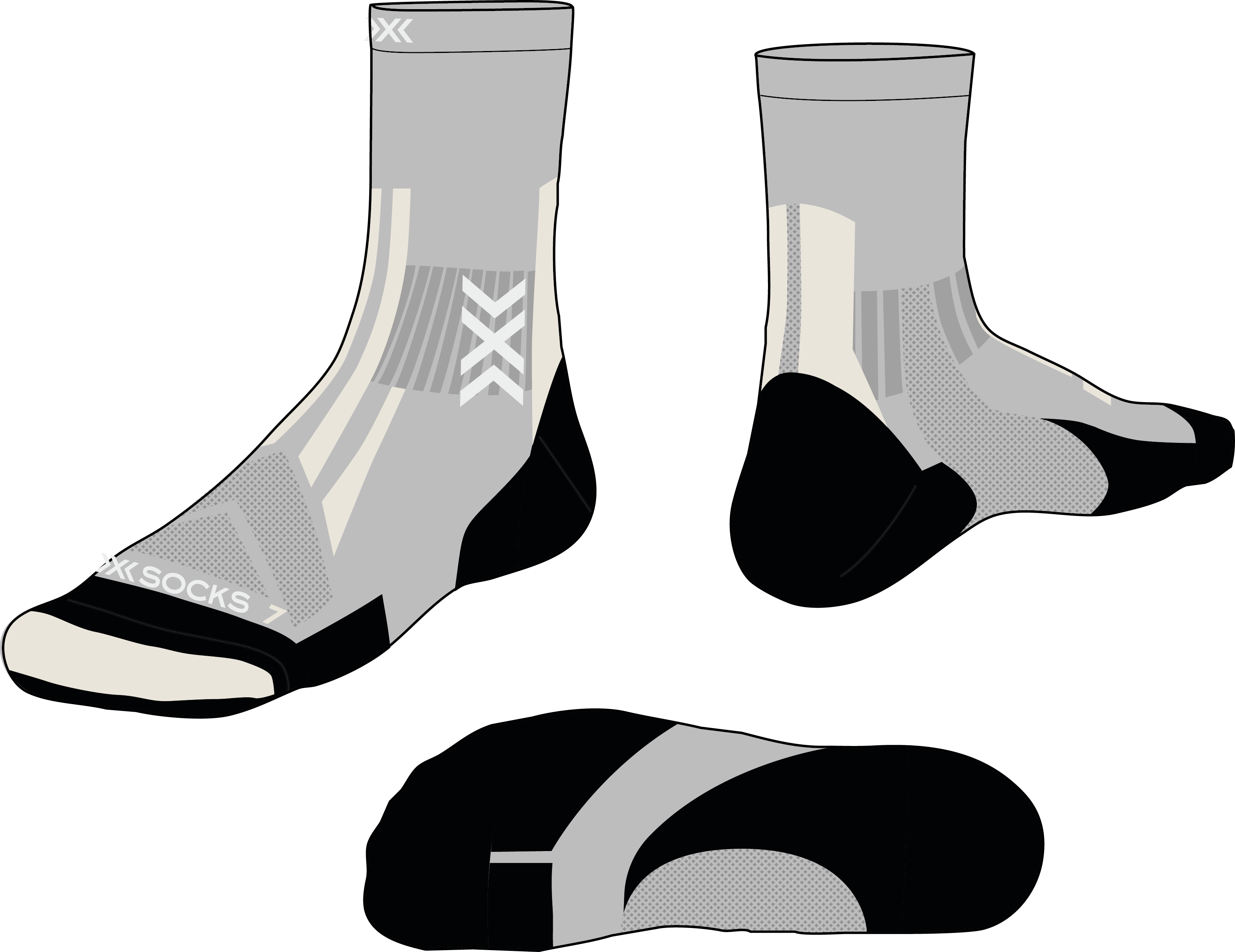 Hike Discover Merino Crew / seal grey/light sand / 45-47