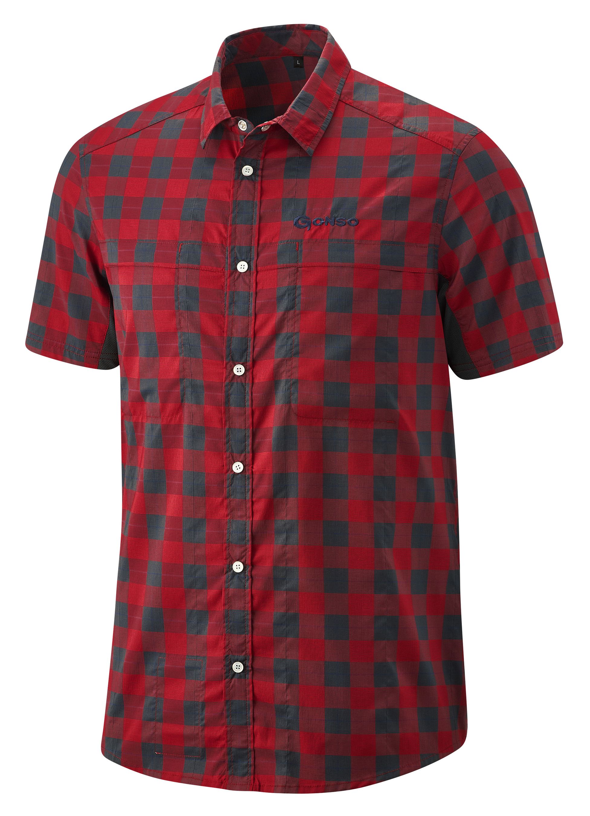 DON Herren-Kurzarm-Bikehemd / chili pepper/graphite / 5XL