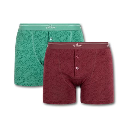 BICYCLES Boxershorts, Set 2-farbig / mint, red / L