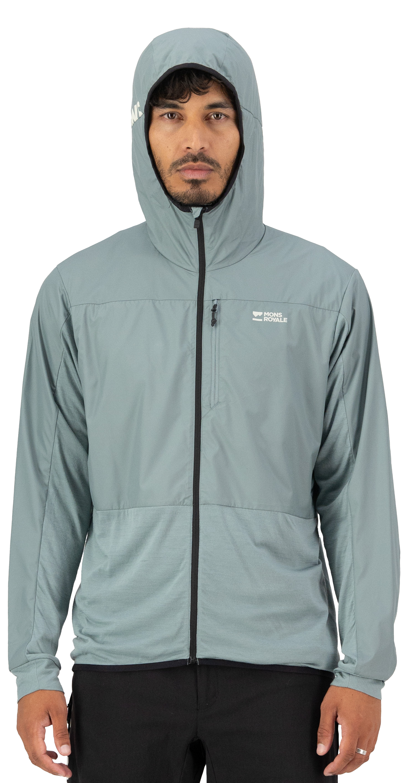 DIVERSION Herren-Merino-Windjacke / desert sage / S