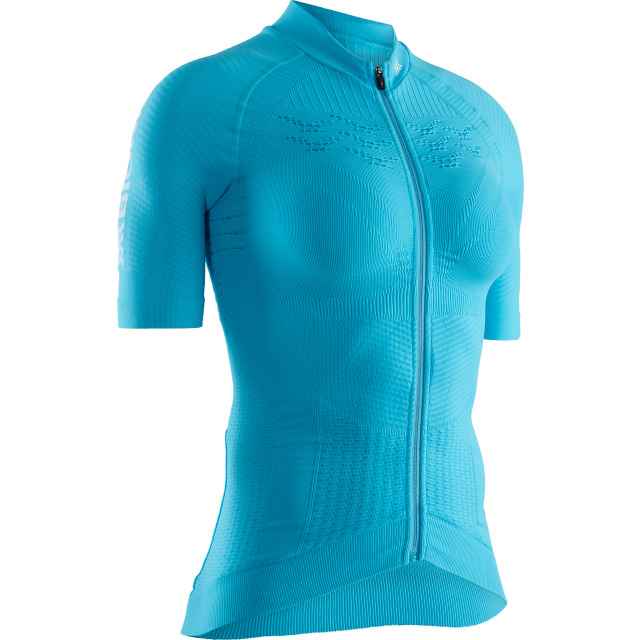 Women Effektor 4.0 Cycling ZIP Shirt SH SL , effektor turquoise / arctic white - Hauptansicht