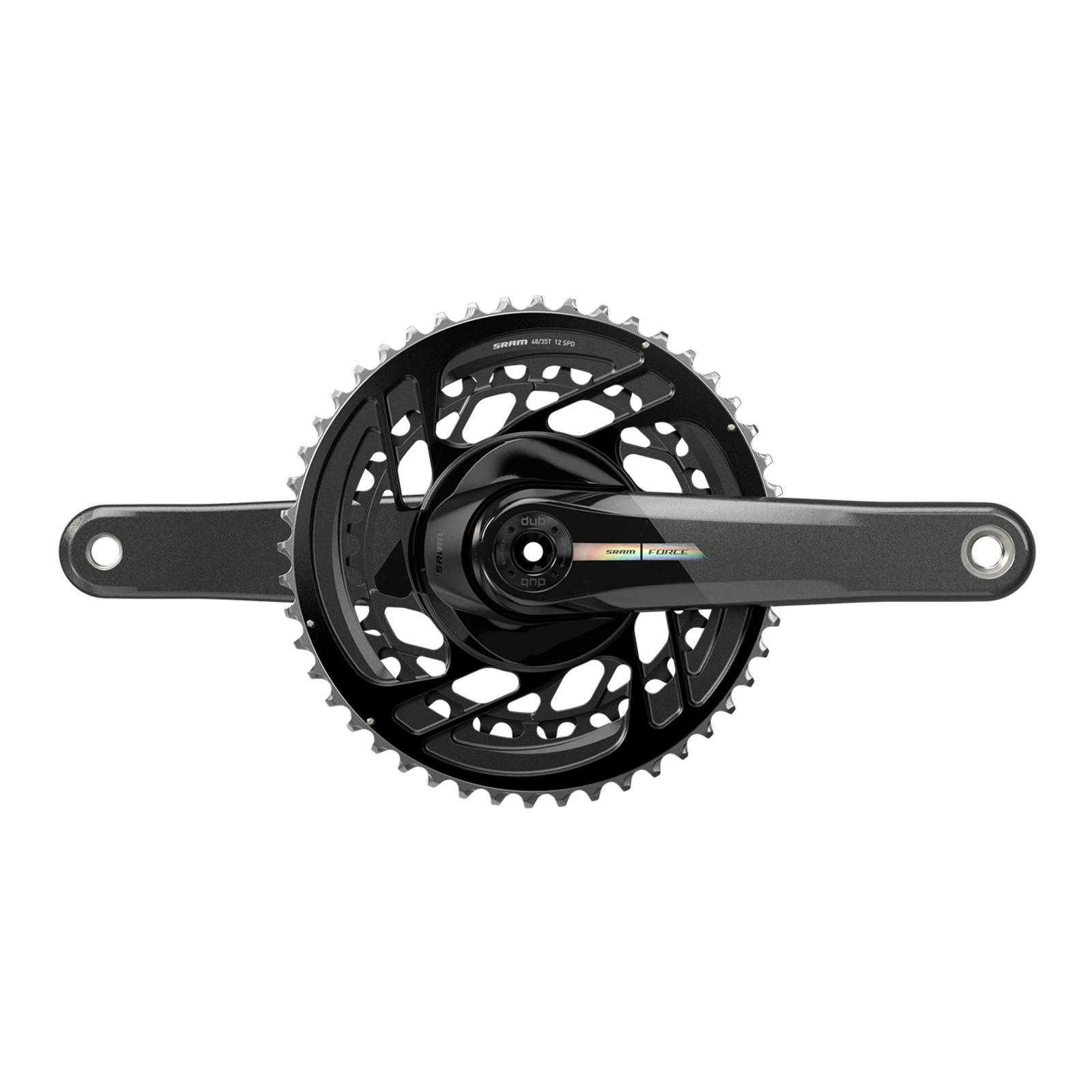 MY23 Crankset Force AXS 2x DUB / black/iridescent / 175mm/48/35t