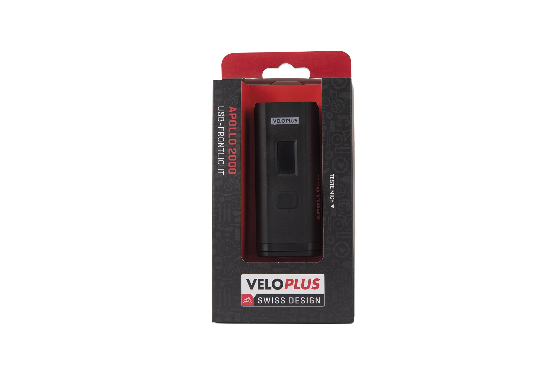 APOLLO 2000 Scheinwerfer / schwarz / 2000 Lumen, USB-C