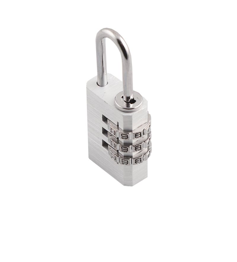 VORHÄNGESCHLOSS mit Code / silber