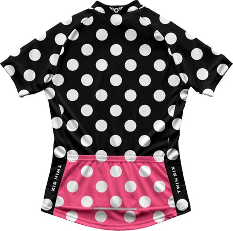 THE QOM Damen-Kurzarmtrikot / black/pink / XL