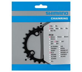 Kettenblatt SLX FC-M7000 Double / schwarz / 24 Zähne, BB, 64 mm