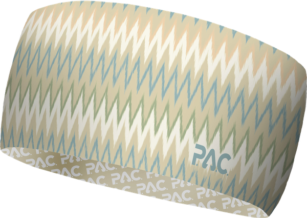 RECYCLED SEAMLESS HEADBAND Stirnband / beige zig zag