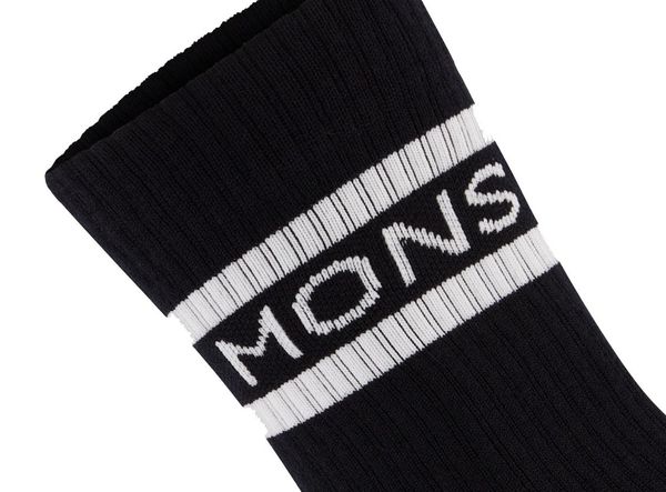 SIGNATURE MERINO CREW Bikesocken / black _ white / S=35-38