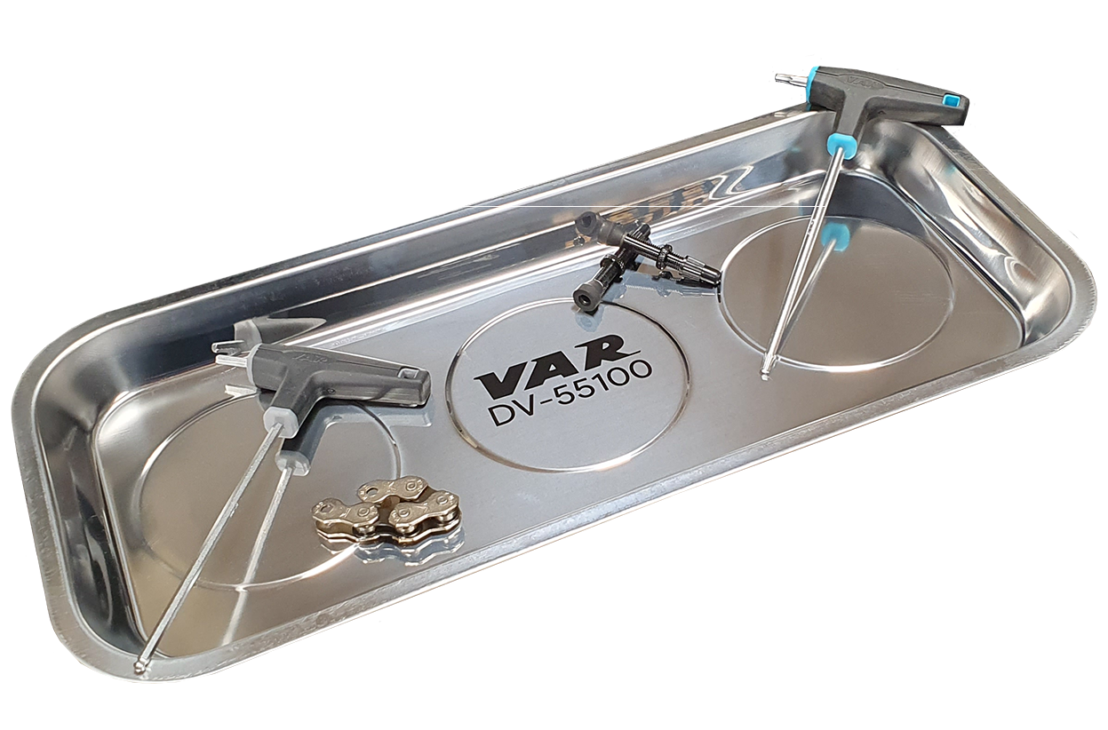 Magnetische rechteckige Ablage für Teile DV-55100 / silber