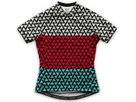 THE ASCENT Damen-Kurzarmtrikot / cream/red/aqua / S