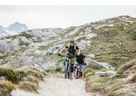 TRAIL FLOW ZIP Damen-Kurzarmtrikot / black/fir green / XS