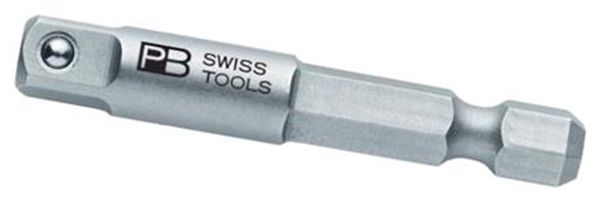 KNARREN-ADAPTER für 1/4" 6kant-Bit /1/4" Nuss / silber