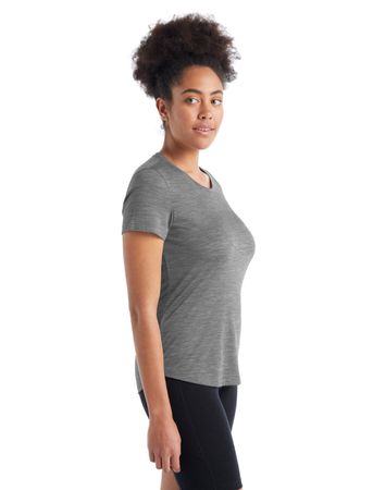 SPHERE II Damen-Merino-Kurzarmshirt / metro hthr / M