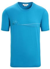 TECH LITE II CADENCE PATHS Herren-Kurzarmshirt / geo blue / XXL
