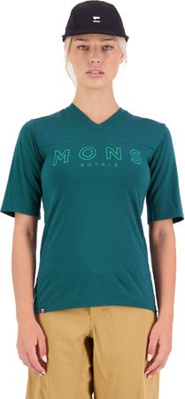 REDWOOD ENDURO Damen-Kurzarmshirt / evergreen / L