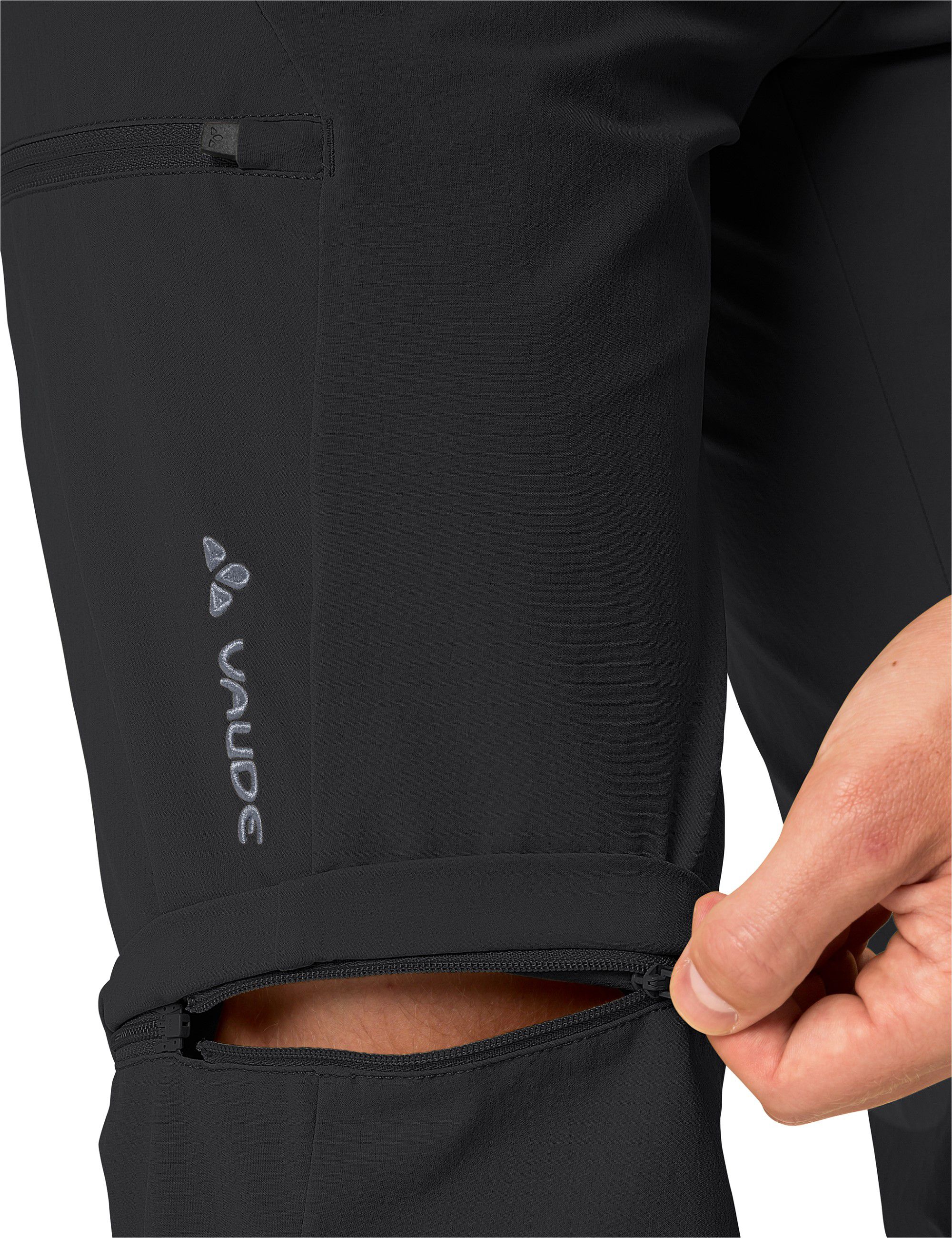 YARAS Herren-Zip-off-Tourenhose / black / L