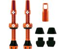 V2 Tubeless Ventil Kit / Orange / 44 mm