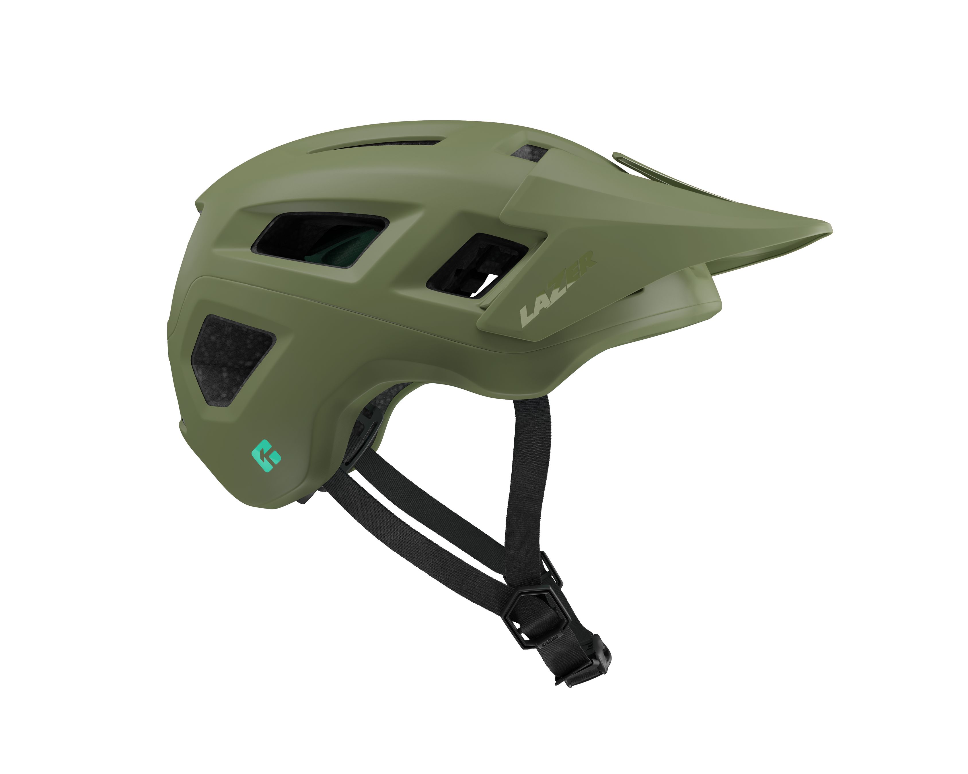 LAZER Unisex MTB Coyote KinetiCore Helm / matte fern / L