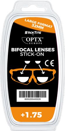 BIFOCAL LENSES aufklebbare Leselinsen / 32mm / +1.75