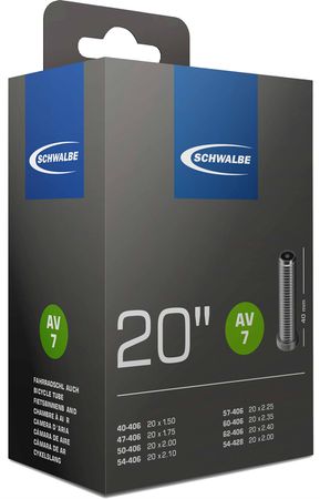 SCHWALBE STANDARD Schlauch / 20", SV7, 40mm, 40/62-406
