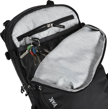 YAK Rucksack 19 + 5 Liter / schwarz grau / 19+5L