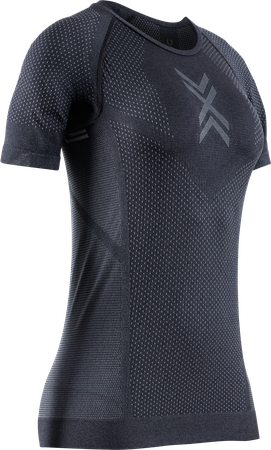 X-Bionic Women XCeed Run Shirt SH SL / X black rhino grey / L