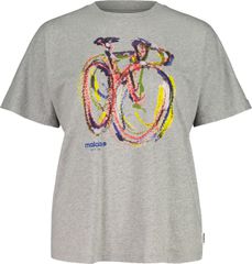 BONETTEM Damen-Kurzarmshirt / grey melange / XL