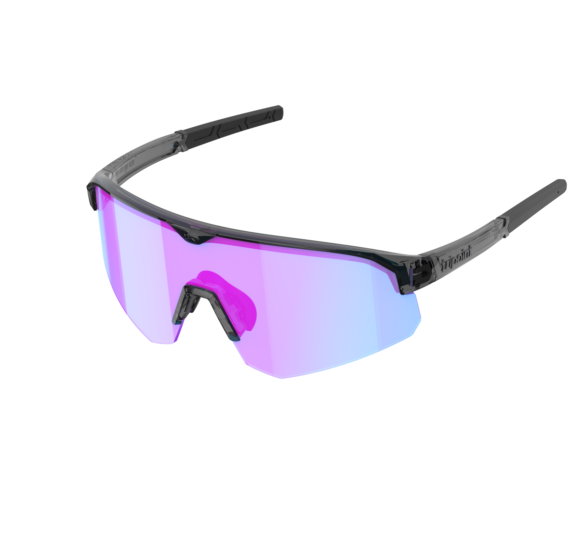 LAKE VICTORIA SMALL Sportbrille / shiny transp black/purple blue