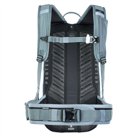 FR LITE RACE, 10 L, Protektorenrucksack / steel/copen blue / M/L