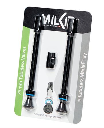 VALVE PACK MILKIT Tubeless Ventile / Schwarz / Ventil Set 35mm