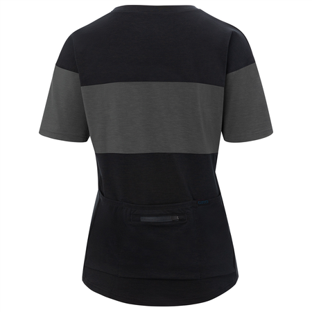 RIDE Damen-Gravel-Kurzarmshirt / black/charcoal / XL
