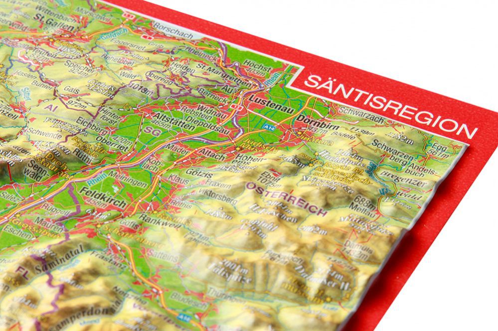 GEORELIEF SÄNTISREGION 3D-Postkarte