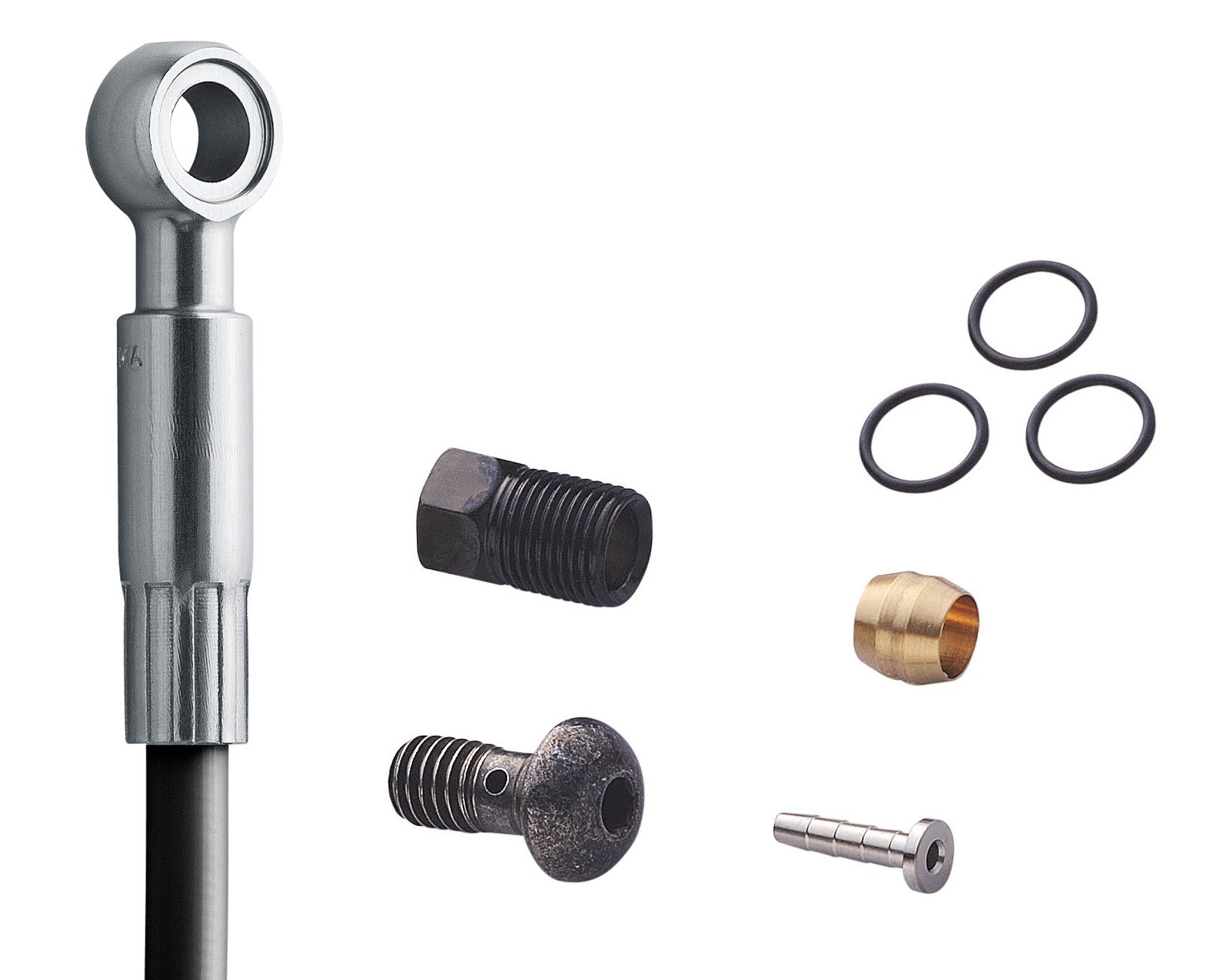 SM-BH90SBLS Bremsleitungs-Set / schwarz / 1000 mm