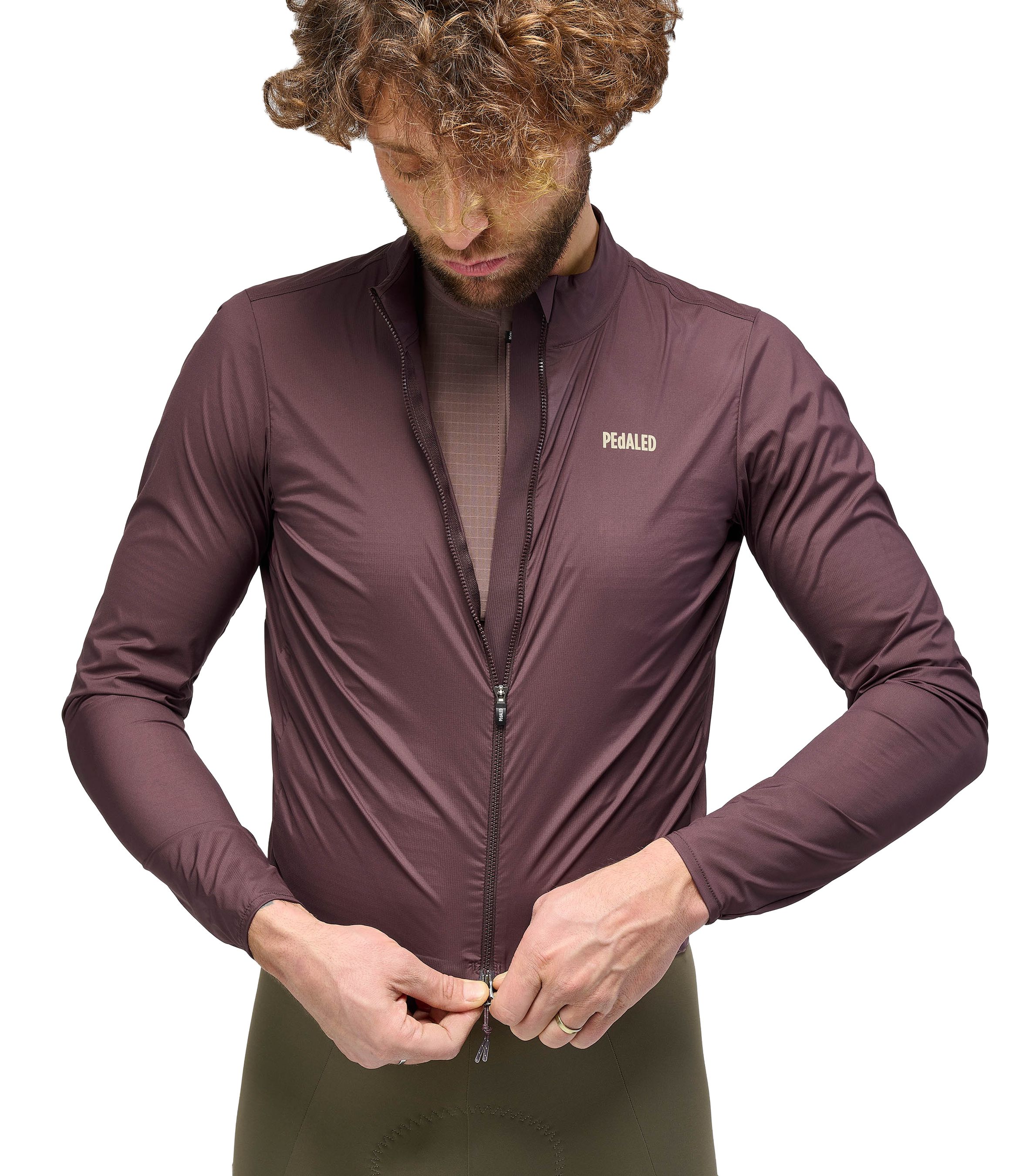 ODYSSEY HIGH VISIBILITY Herren-Gravel-Windjacke / burgundy / XXL