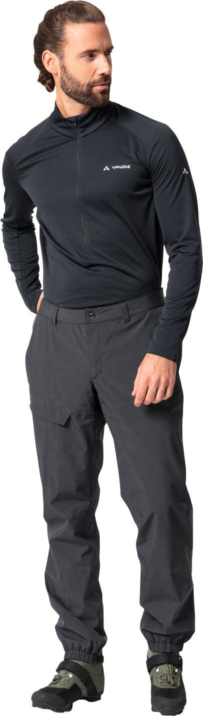 YARAS WARM Herren-Regenhose wattiert / black uni / L