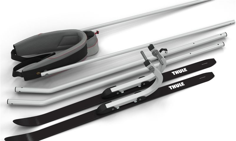SKISET ZU CHARIOT ANHÄNGER / silber / Generation 1 bis 2023 Modell CAB, CROSS double, CROSS single, LITE double, LITE single, SPO