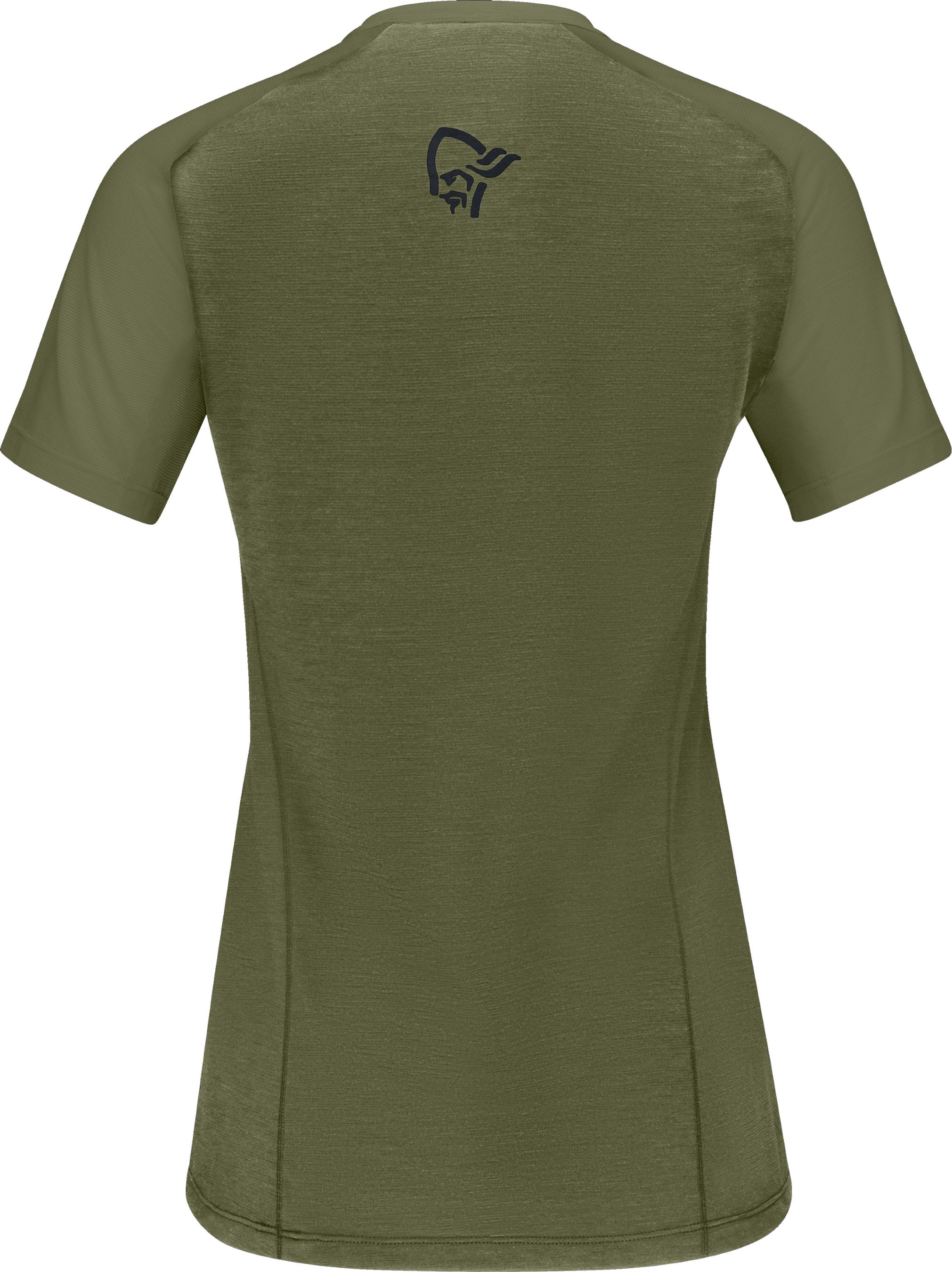 FJØRÅ WOOL SS Damen-Merino-Kurzarmshirt / olive night / S