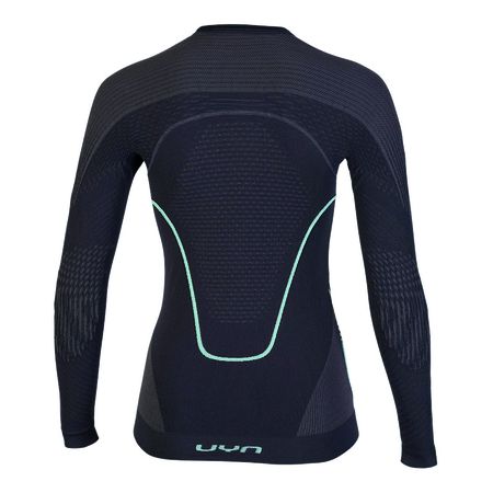 EVOLUTYON Damen-Langarmshirt / charcoal/anthracite/aqua / L/XL