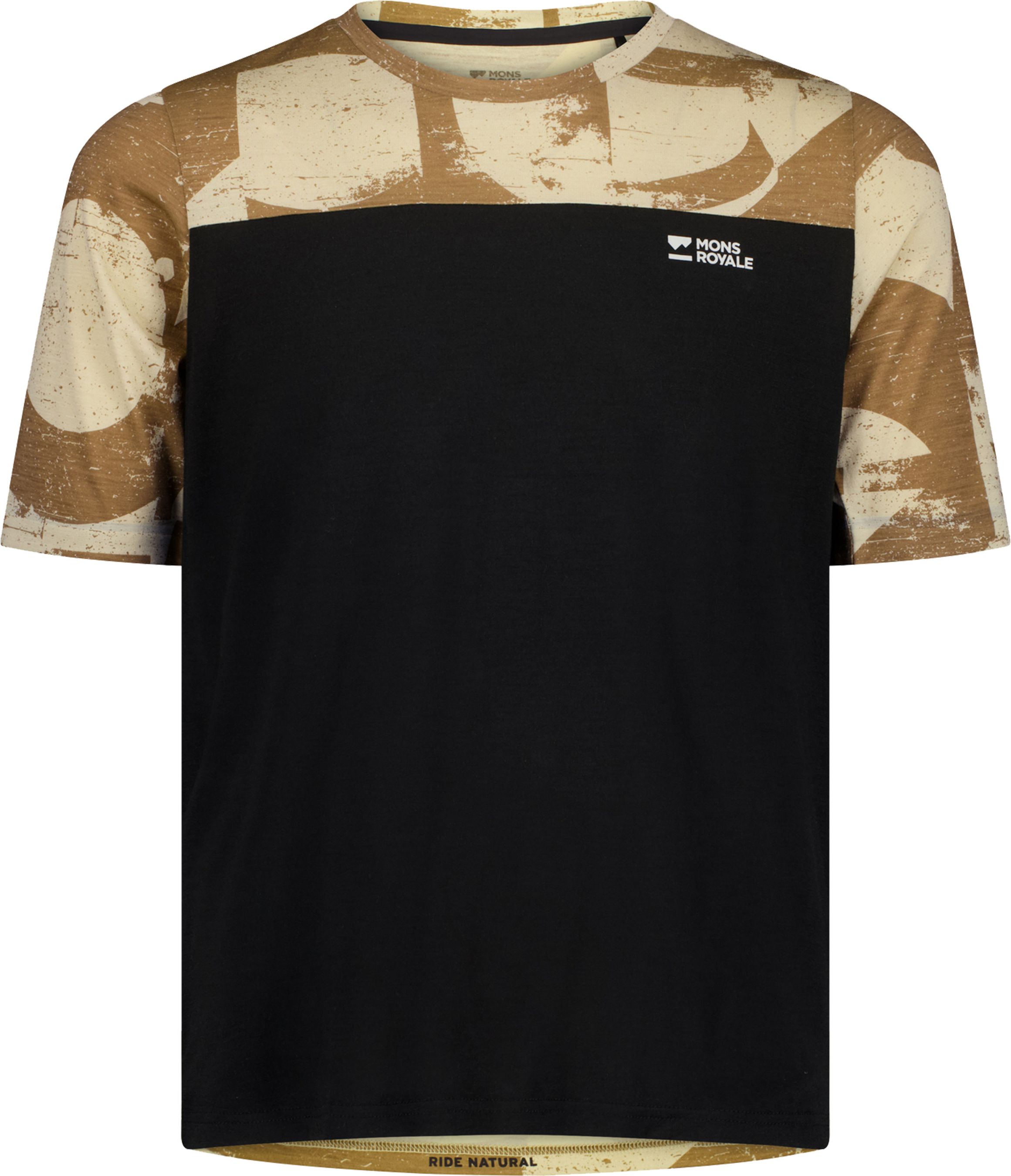 DIVERSION Herren-Merino-Kurzarmshirt / mr grunge/black / XXL