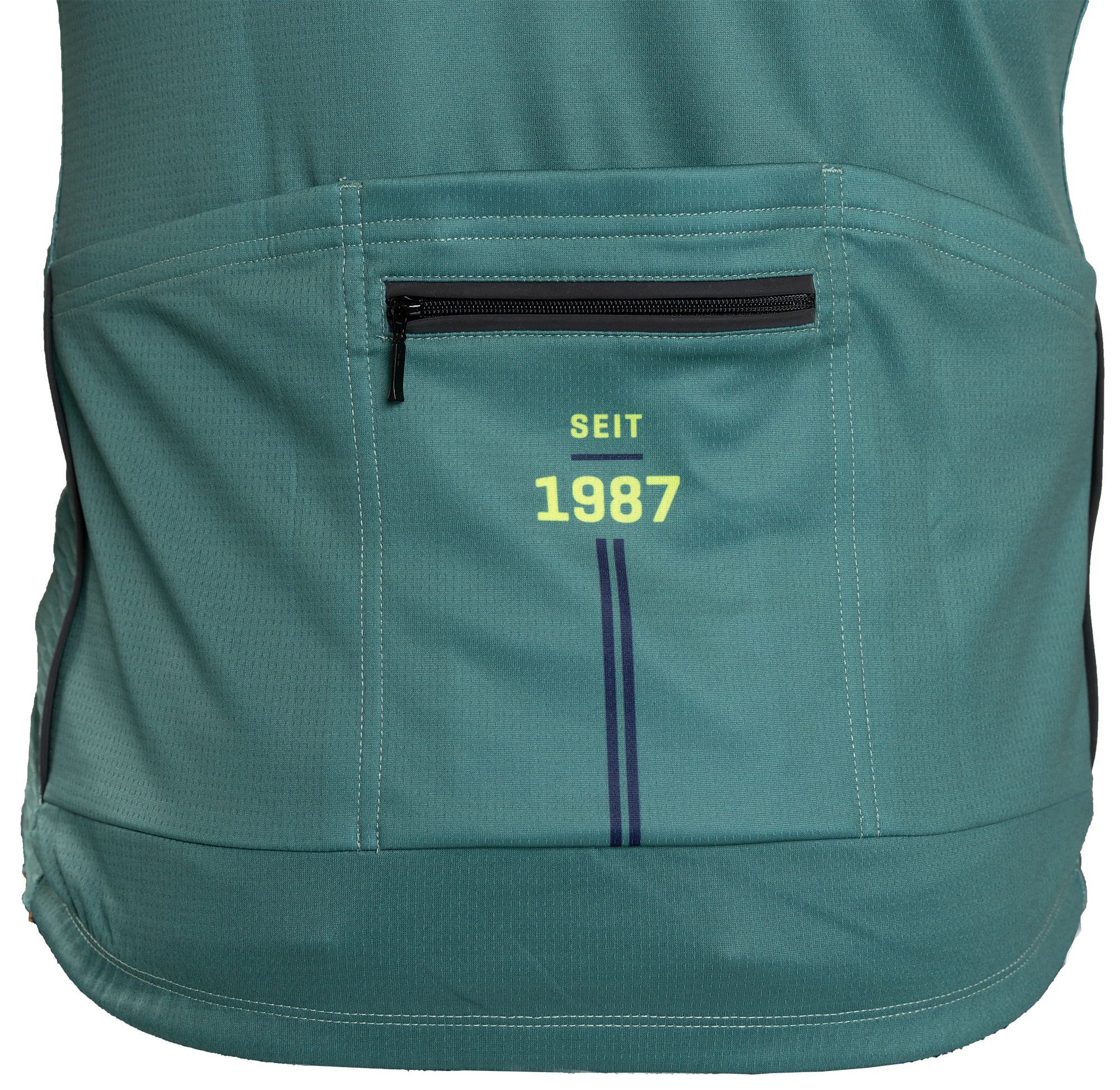 1987 TEAM Herren-Kurzarmtrikot / pinegrün / L